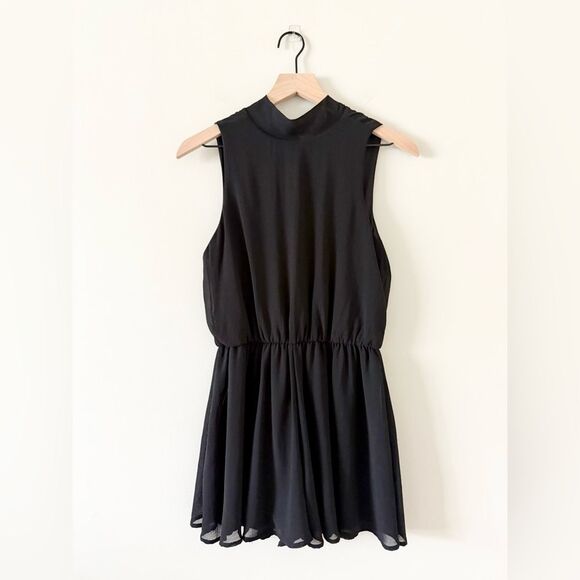 The Impeccable Pig High Neck Sleeveless Romper in Black - Size M - Picture 1 of 5